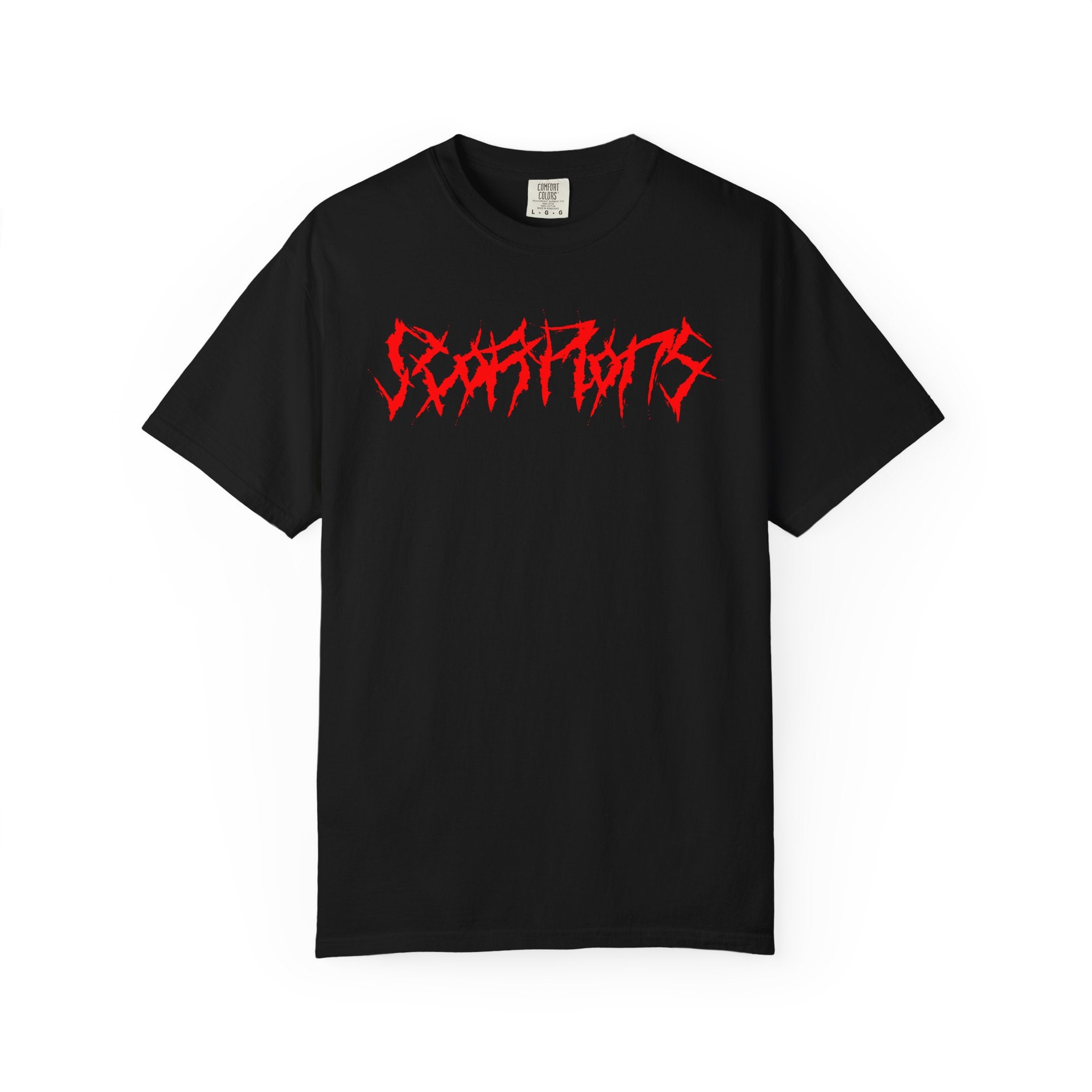 BLACK SCORPIONS JEMX PUMP COVER RED LOGO TEE