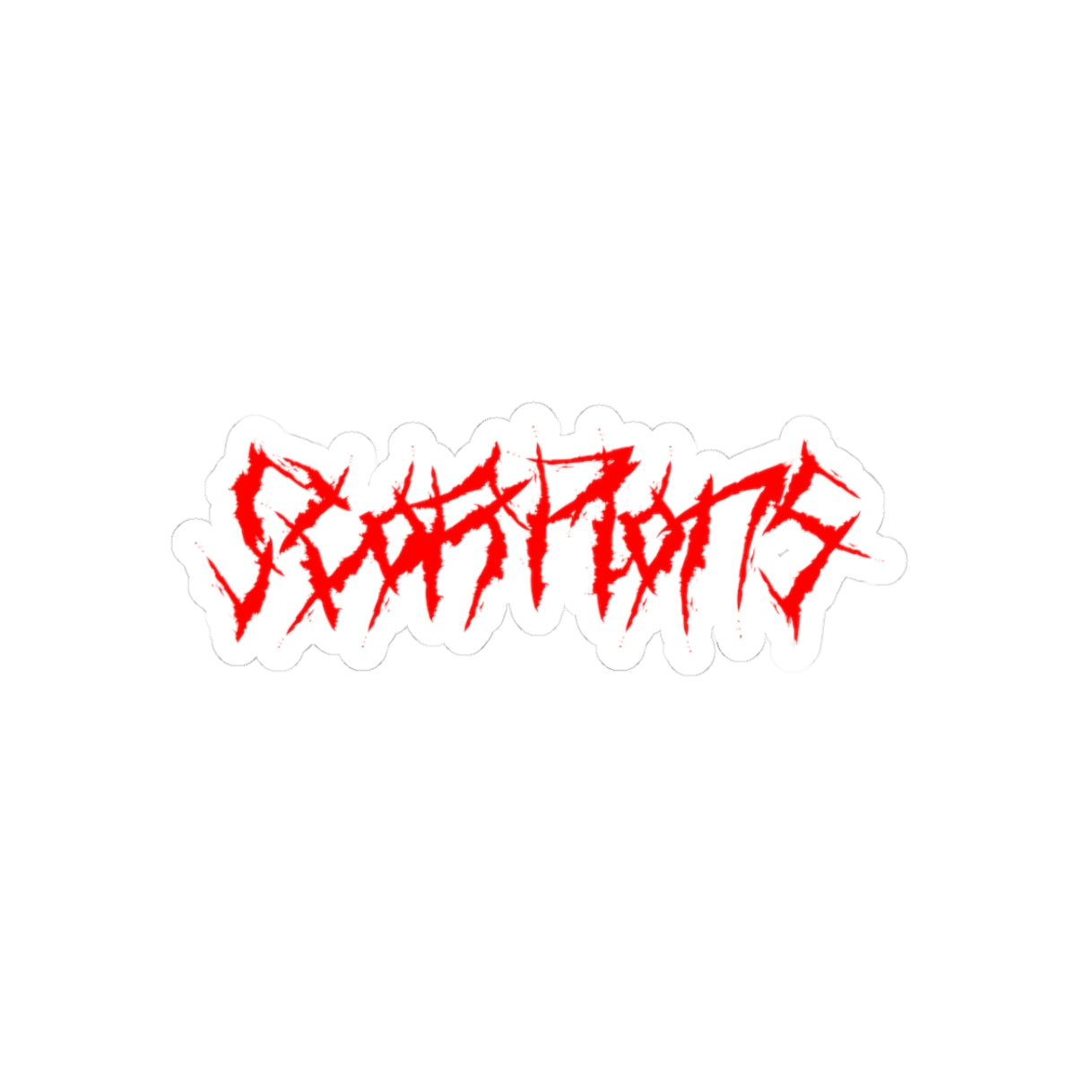 JEMX SCORPION RED LOGO PUNK FONT STICKER
