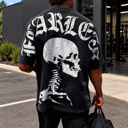 Fearless Skull Streetwear Gym Heavyweight Tee