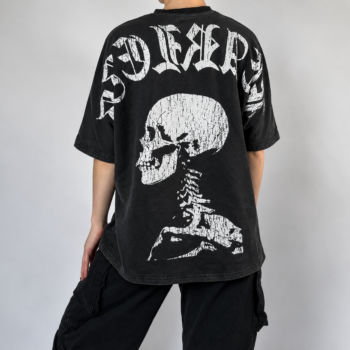 Fearless Skull Streetwear Gym Heavyweight Tee