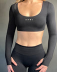 LONG SLEEVED SPORT CROP TOP