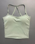 MINT MOCHA COLLECTION PADDED CRISS CROSS BACK GYM TANK TOP