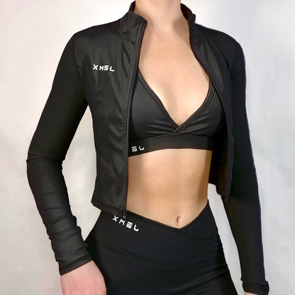 Women’s Zip-Up Sports Jacket – Lightweight Moisture Wicking Activewear