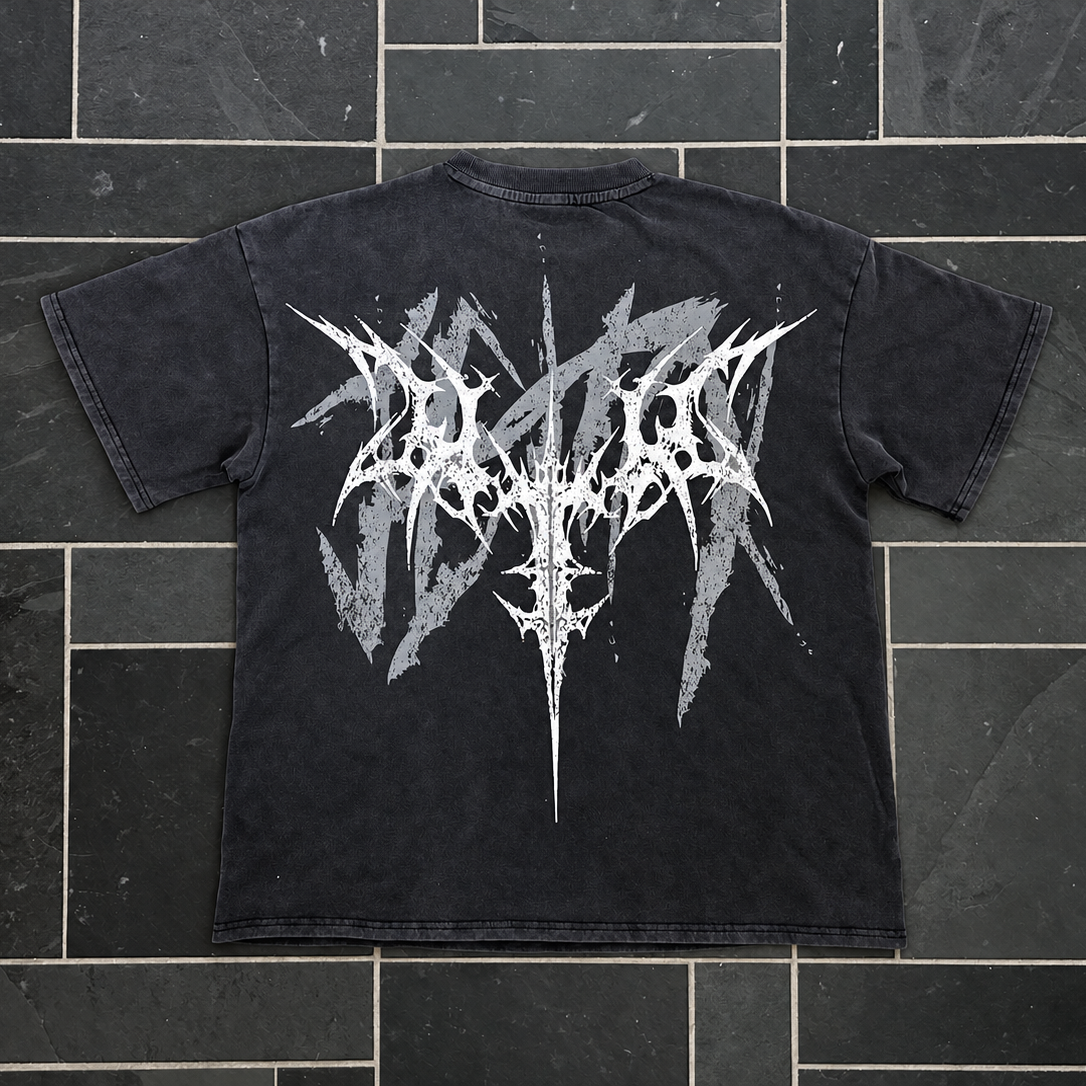 Wings Oversized Acid-Wash Gym Heavyweight Streetwear Tee