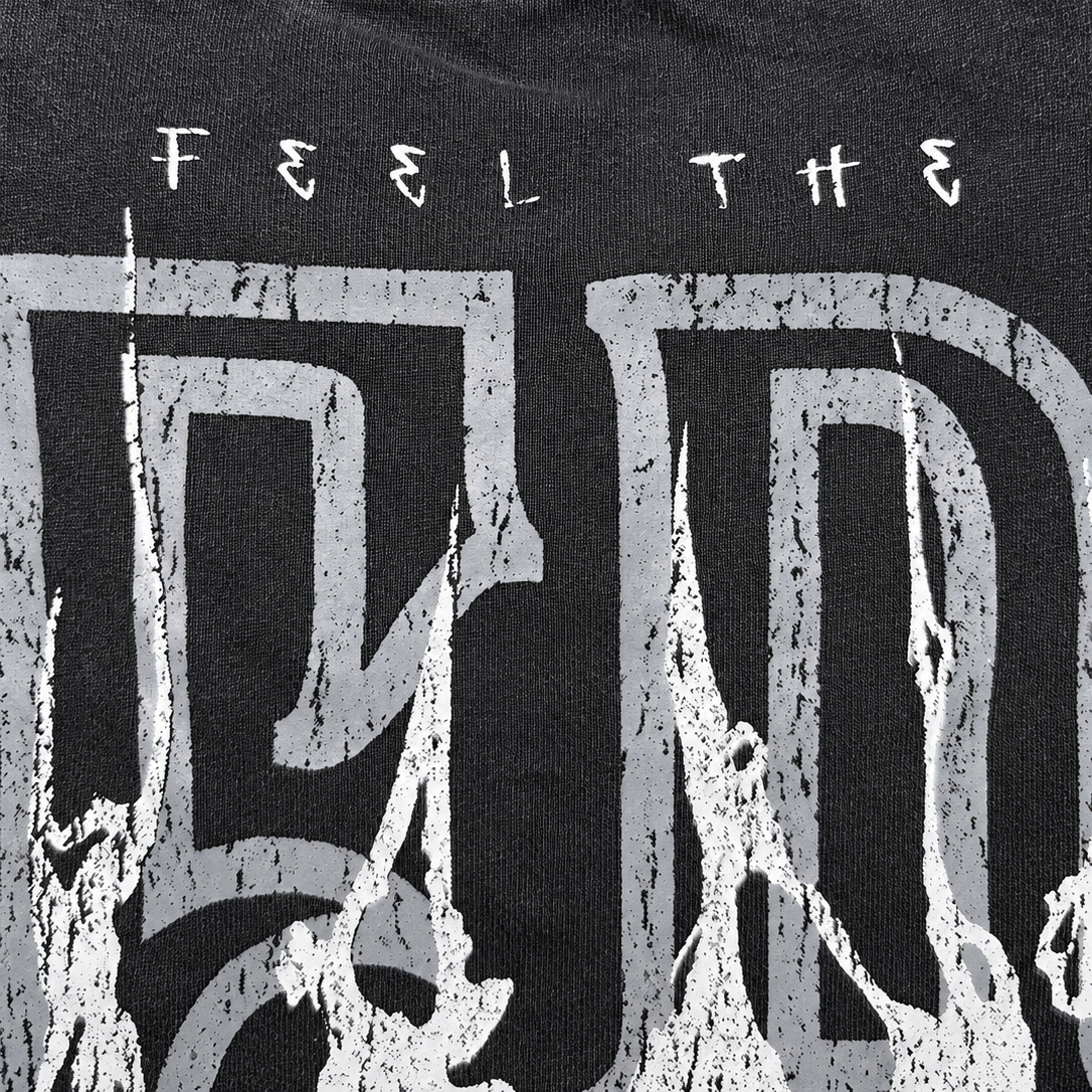 Fangs Oversized Acid-Wash Gym Heavyweight Streetwear Tee