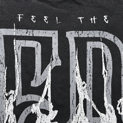 Fangs Oversized Acid-Wash Gym Heavyweight Streetwear Tee