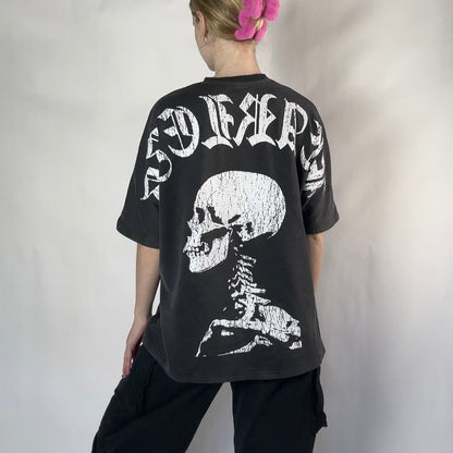 Men’s Fearless Mental Health Graphic Tee – Heavyweight 100% Cotton Thick T-Shirt, Vintage Skull Streetwear