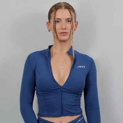 Women’s Zip-Up Sports Jacket – Lightweight Moisture Wicking Activewear