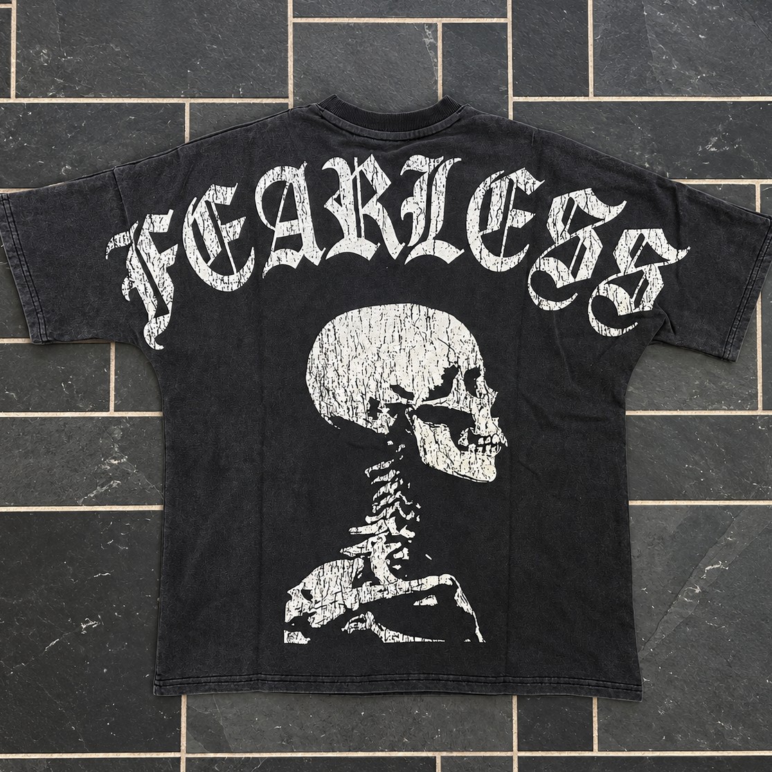 Fearless Skull Streetwear Gym Heavyweight Tee