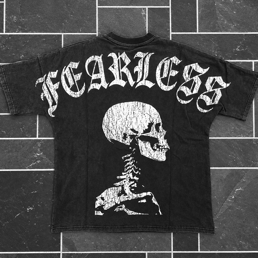 Fearless Skull Streetwear Gym Heavyweight Tee