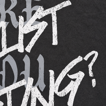 "Are you Alive?" Oversized Acid-Wash Gym Heavyweight Streetwear Tee