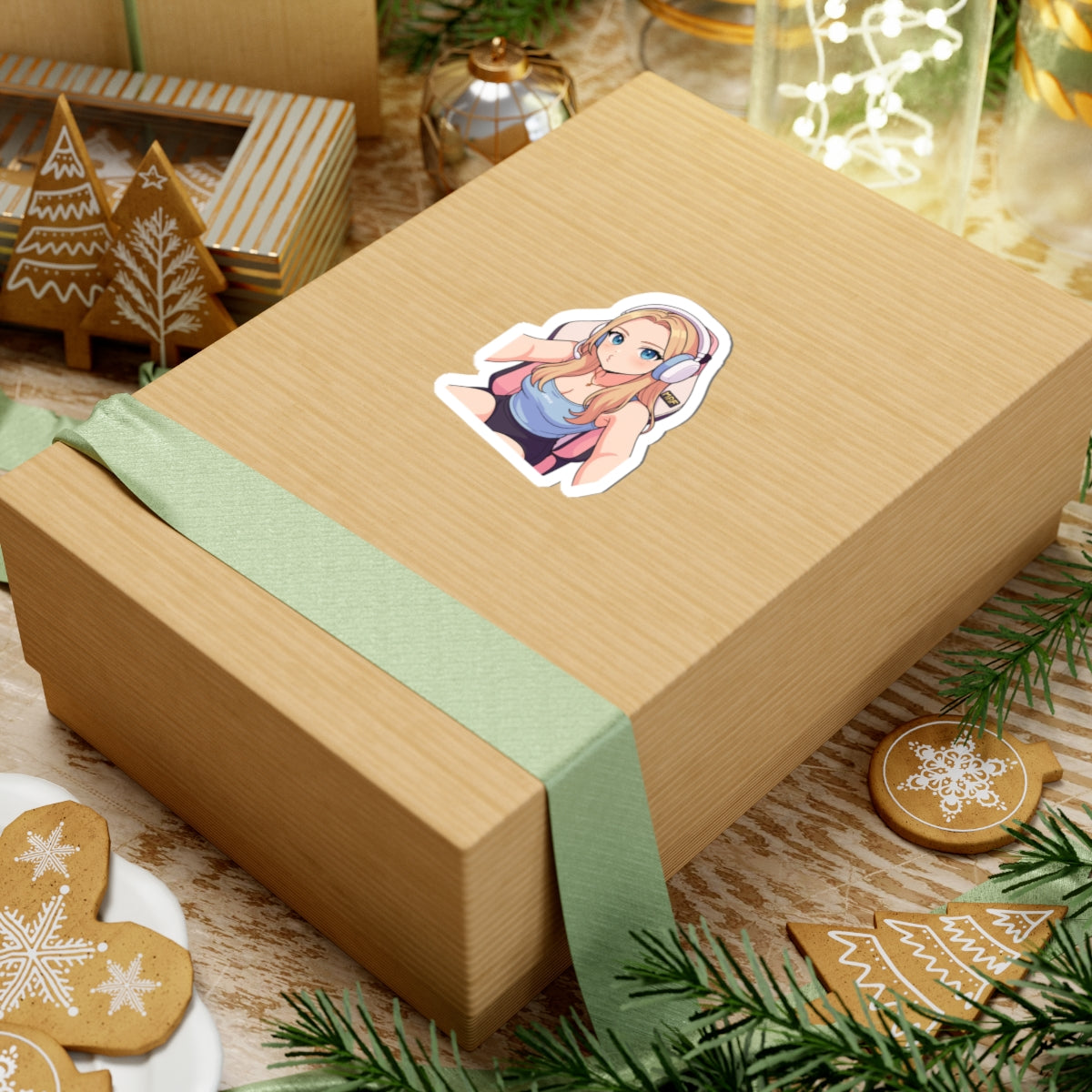 JEMX Streamer Girl Anime Sticker - Kiss-Cut Laptop & Gaming Decal