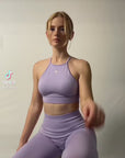 BUBBLEGUM YOGA CRISS CROSS BACK PADDED SPORTS BRA